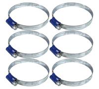 6X Worm Drive Hose Clip 70-90mm Rubber Pipe Jubilee Type Clamp Radiator Tractor