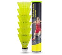 6X Yellow Shuttlecocks Badminton Balls for Training and Competition Badminton - Steering Wheel Ball/Feather Balls for Outdoor and Indoor