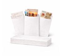 6x10 Inch White Flat Paper Bags - Merchandise Bags for Retail, Boutique & Small Business Packaging (50)