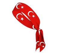 6x105cm Sports Headbands - Turkey Flag Band, Athletic Sweat Wrap | Adjustable Running Tie Headband, Lightweight Football Yoga Tennis Sweatband, National Flag Hair Wrap for Men Women Kids