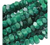 6x11MM 50PCS Green Emerald Gemstone Natural Beads 15 Inch Irregular Special Cut for Jewelry Making DIY Bracelet Accessory Accessory