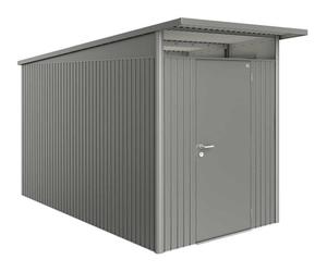 6x12 Biohort AvantGarde A4 Metal Shed - Single Door - Metallic Quartz Grey