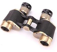 6X24 Classic Binocular Leather Bag Copper, Ranging Portable Metal Binoculars, Nti-Pressure And Shockproof Telescope For Bird Watching, Hunting