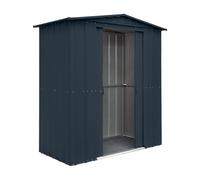 Globel 6 x 3ft 2 Door Grey Metal Apex Garden Shed - Size: 3 x 6ft - Wilko