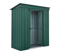 Globel 6 x 3ft 2 Door Green Metal Pent Garden Shed - Size: 3 x 6ft - Wilko