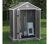 6x3 Kingston Apex Plastic Shed - Light Grey With Floor BillyOh