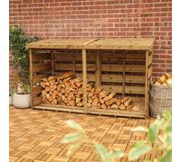 6x3 Mercia Budget Double Log Store - Pressure Treated