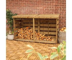 6x3 Mercia Budget Double Log Store - Pressure Treated