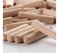 6x30mm Wooden Dowels Chamfered Fluted Pin Wood Dowels (pack of 20, 50, 100, 200, 500) (50)