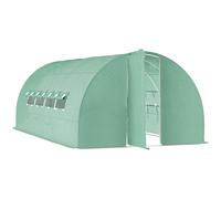 6x3M Walk In Polytunnel Greenhouse Reinforced Steel Frame Garden Tunnel
