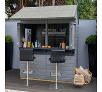 6x4 Forest Wooden Reverse Apex Garden Bar - Pressure Treated - With Installation
