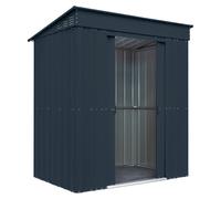 6x4 Globel Pent Metal Shed in Grey