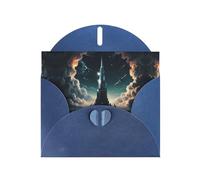 6x4 inch A city dream core Blue prints greeting card with envelope, suitable for birthday wishes, wedding congratulations