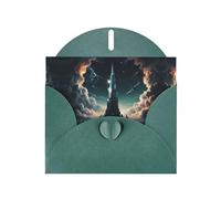 6x4 inch A city dream core Dark Green prints greeting card with envelope, suitable for birthday wishes, wedding congratulations