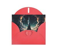 6x4 inch A city dream core Red prints greeting card with envelope, suitable for birthday wishes, wedding congratulations