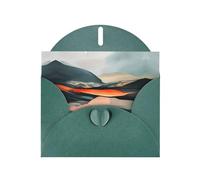 6x4 inch Abstract Landscape Dark Green prints greeting card with envelope, suitable for birthday wishes, wedding congratulations