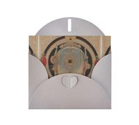 6x4 inch Ancient Circle Pattern Gray prints greeting card with envelope, suitable for birthday wishes, wedding congratulations