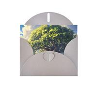 6x4 inch Ancient oak trees towering Gray prints greeting card with envelope, suitable for birthday wishes, wedding congratulations