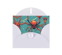 6x4 inch Ancient Spider White prints greeting card with envelope, suitable for birthday wishes, wedding congratulations