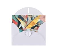 6x4 inch Art Origami White prints greeting card with envelope, suitable for birthday wishes, wedding congratulations