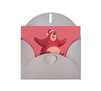6x4 inch Bear Happy Hour Gray prints greeting card with envelope, suitable for birthday wishes, wedding congratulations