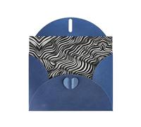 6x4 inch Black and white stripes Blue prints greeting card with envelope, suitable for birthday wishes, wedding congratulations