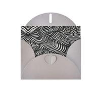 6x4 inch Black and white stripes Gray prints greeting card with envelope, suitable for birthday wishes, wedding congratulations
