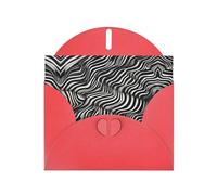 6x4 inch Black and white stripes Red prints greeting card with envelope, suitable for birthday wishes, wedding congratulations