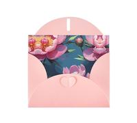 6x4 inch Blooming Peonies Pink prints greeting card with envelope, suitable for birthday wishes, wedding congratulations