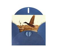 6x4-inch Blue Duck Fly Upon River print Greeting Card Set with Envelope - Wedding/Birthday Invitations