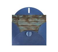 6x4-inch Blue Rustic Old Barn Wood print Greeting Card Set with Envelope - Wedding/Birthday Invitations