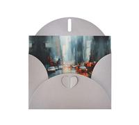 6x4 inch Blurred City Gray prints greeting card with envelope, suitable for birthday wishes, wedding congratulations