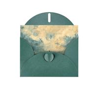 6x4 inch Boat on the horizon Dark Green prints greeting card with envelope, suitable for birthday wishes, wedding congratulations