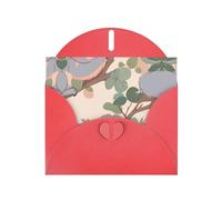 6x4 inch Cartoon koala Red prints greeting card with envelope, suitable for birthday wishes, wedding congratulations