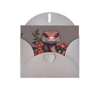 6x4 inch cartoon line snake Gray prints greeting card with envelope, suitable for birthday wishes, wedding congratulations
