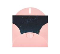 6x4 inch cartoon Starry Sky Pink prints greeting card with envelope, suitable for birthday wishes, wedding congratulations
