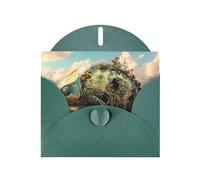 6x4 inch Chameleon Model Dark Green prints greeting card with envelope, suitable for birthday wishes, wedding congratulations