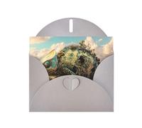 6x4 inch Chameleon Model Gray prints greeting card with envelope, suitable for birthday wishes, wedding congratulations