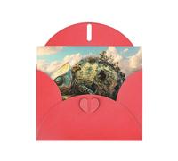 6x4 inch Chameleon Model Red prints greeting card with envelope, suitable for birthday wishes, wedding congratulations