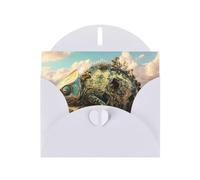 6x4 inch Chameleon Model White prints greeting card with envelope, suitable for birthday wishes, wedding congratulations