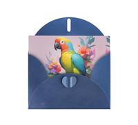 6x4 inch Circuit Parrot Blue prints greeting card with envelope, suitable for birthday wishes, wedding congratulations