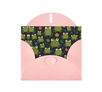 6x4 inch Cute cartoon frog Pink prints greeting card with envelope, suitable for birthday wishes, wedding congratulations