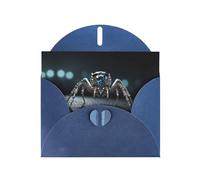 6x4 inch Diamond Spider Blue prints greeting card with envelope, suitable for birthday wishes, wedding congratulations