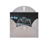 6x4 inch Diamond Spider Gray prints greeting card with envelope, suitable for birthday wishes, wedding congratulations