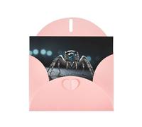 6x4 inch Diamond Spider Pink prints greeting card with envelope, suitable for birthday wishes, wedding congratulations