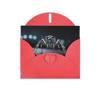 6x4 inch Diamond Spider Red prints greeting card with envelope, suitable for birthday wishes, wedding congratulations
