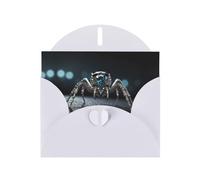 6x4 inch Diamond Spider White prints greeting card with envelope, suitable for birthday wishes, wedding congratulations