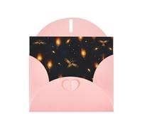 6x4 inch firefly Pink prints greeting card with envelope, suitable for birthday wishes, wedding congratulations