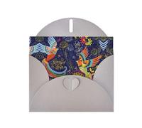 6x4-inch Gray Ethnic Style Birds print Greeting Card Set with Envelope - Wedding/Birthday Invitations