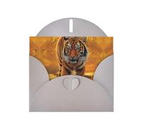 6x4-inch Gray Rising Sun Tiger print Greeting Card Set with Envelope - Wedding/Birthday Invitations